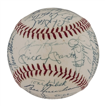 1965 New York Yankees Team Signed A.L. Ball with 32 Sigs Incl. Maris, Mantle and Ford (JSA)